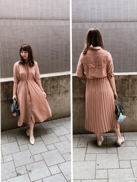 「PIXY（ピクシー）のアイテム」を使った、Olive Yangさん（レディース・170cm）の春コーディネート