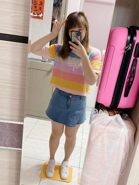 「H:CONNECT（エイチコネクト）のアイテム」を使った、Olive Yangさん（レディース・170cm）の春コーディネート