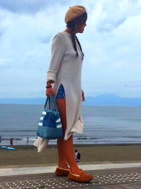 「Planet blue world（プラネットブルーワールド）のアイテム」を使った、LOCO❤︎さん（レディース・159cm）の秋コーディネート