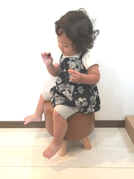 「1歳半」｜「アイテム（ワンピース/ドレス）」を使った、SEM.mamaさん（キッズ・80cm）の夏コーディネート