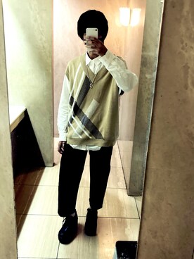 「Romantic Standard（ロマンティックスタンダード）のアイテム」を使った、kobayashiさん（メンズ・170cm）の秋コーディネート