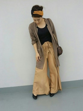 「巻きパンツ」｜しゃおさん（レディース・157cm）の秋コーディネート