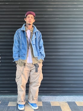 「VANS（バンズ）のアイテム（モカシン/デッキシューズ）」を使った、Harryさん（メンズ・171cm）の冬コーディネート