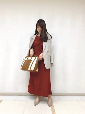 「CAST:（キャスト コロン）のアイテム（ジャケット/アウター）」を使った、natsukiさん（レディース・158cm）の春コーディネート