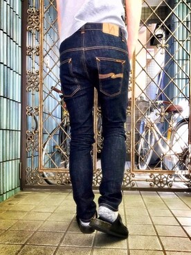 nudie jeans×BEAMS / 別注 Thin Finnを使った人気ファッション