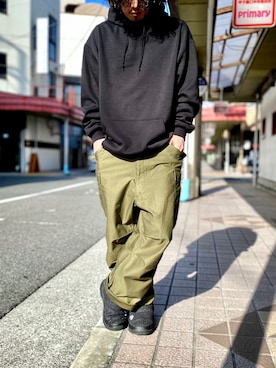 「M-65」｜「アイテム（その他）」を使った、KEITA(ΦωΦ)さん（メンズ・182cm）の冬コーディネート