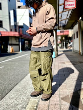 「M-65」｜「アイテム（その他）」を使った、KEITA(ΦωΦ)さん（メンズ・182cm）の春コーディネート