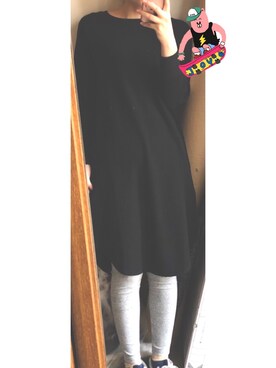 ワッフルクルーネックワンピース 7分袖 を使った人気ファッションコーディネート Wear