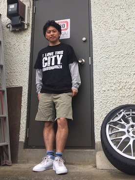 「JSF（ジェイエスエフ）のアイテム」を使った、クロ🐑さん（メンズ・168cm）の春コーディネート