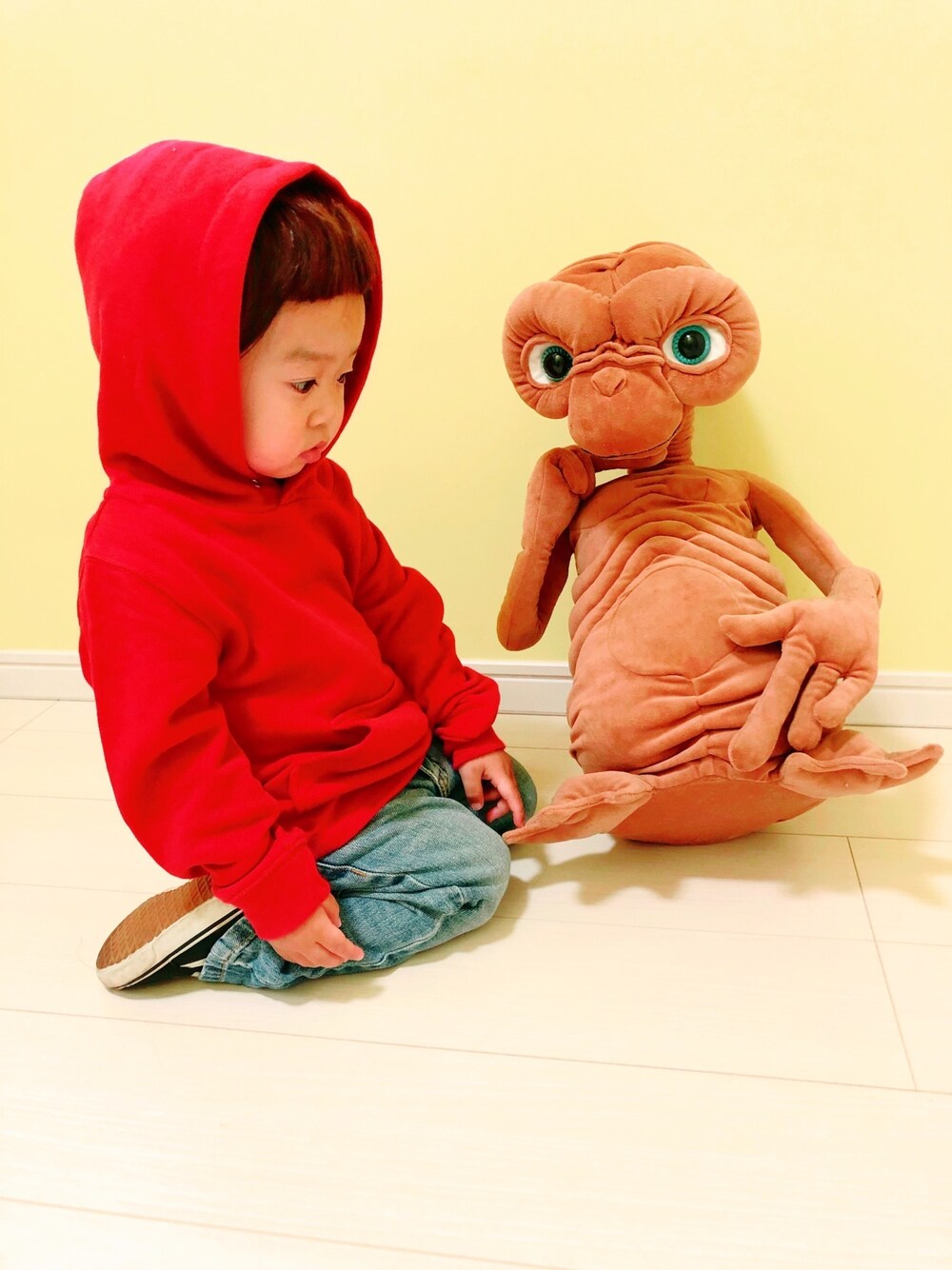 「wearhalloween2019、エリオット、ハロウィン、E.T.」｜「VANSのアイテム（スニーカー、ブラック系）」を使った、★m☺︎m☺︎★mini★t☺︎y★さん（キッズ・80cm）の秋コーディネートの1枚目の写真