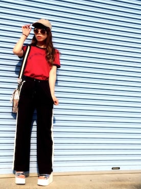 「one way（ワンウェイ）のアイテム（シューズ）」を使った、Maiさん（レディース・155cm）の春コーディネート