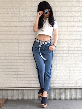 「アイテム（ピアス（両耳用））」を使った、Maiさん（レディース・155cm・20代）の夏コーディネート