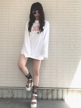 「one way（ワンウェイ）のアイテム（シューズ）」を使った、Maiさん（レディース・155cm）の春コーディネート