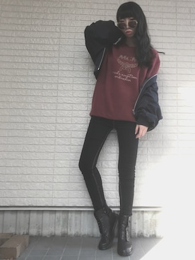 「アイテム（ピアス（両耳用））」を使った、Maiさん（レディース・155cm・20代）の冬コーディネート