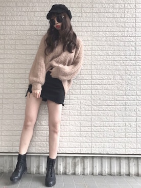 「アイテム（ピアス（両耳用））」を使った、Maiさん（レディース・155cm・20代）の冬コーディネート