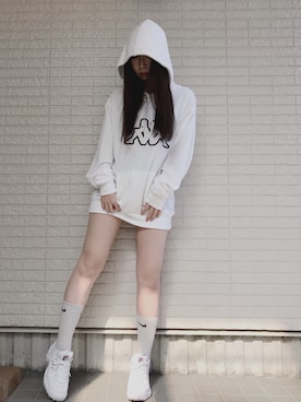 「Factor=（ファクターイコール）のアイテム（レッグウェア）」を使った、Maiさん（レディース・155cm）の冬コーディネート