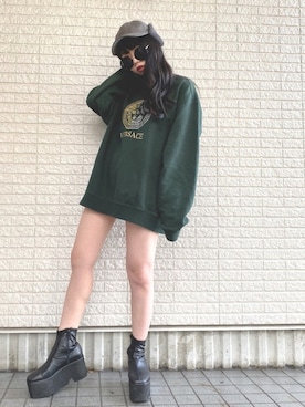 「SEVENDAYS=SUNDAY（セブンデイズサンデイ）のアイテム（キャップ）」を使った、Maiさん（レディース・155cm）の冬コーディネート