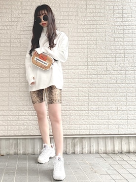 「FIG&VIPER（フィグアンドバイパー）のアイテム（レッグウェア）」を使った、Maiさん（レディース・157cm）の春コーディネート