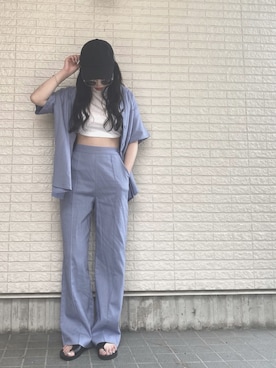 「8seconds（エイトセカンズ）のアイテム（帽子）」を使った、Maiさん（レディース・157cm）の夏コーディネート