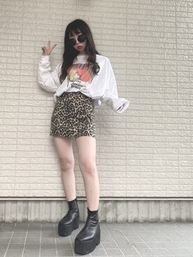 「FIG&VIPER（フィグアンドバイパー）のアイテム（スカート）」を使った、Maiさん（レディース・157cm）の秋コーディネート