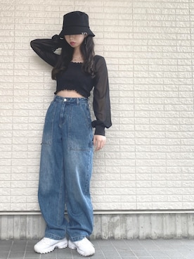 「SpRay（スプレイ）のアイテム（アクセサリー）」を使った、Maiさん（レディース・157cm）の春コーディネート