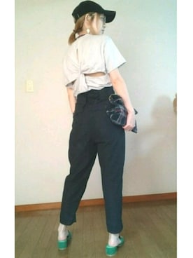 「Another Edition」｜「アイテム（キャップ）」を使った、みかすけさん（レディース・147cm）の夏コーディネート