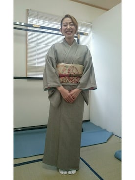 「習い事」｜「アイテム（浴衣）」を使った、みかすけさん（レディース・147cm）の秋コーディネート