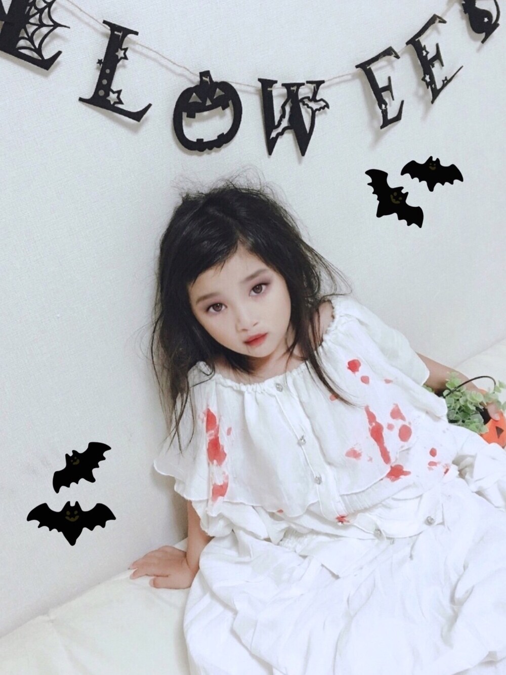 「wearhalloween2018、ハロウィン、女の子、おしゃれさんと繋がりたい」｜「👻のアイテム（その他、その他）」を使った、haruhinaさん（キッズ・90cm）の秋コーディネートの1枚目の写真