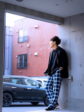 「JOHN MASON SMITH（ジョンメイソンスミス）のアイテム（パンツ）」を使った、Dr.Pesanさん（メンズ・175cm）の夏コーディネート