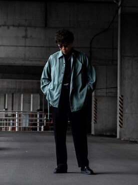 「Lui's（ルイス）のナローベルト（ベルト）」を使った、Dr.Pesanさん（メンズ・174cm）の秋コーディネート