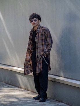 「lot holon（ロットホロン）のアイテム（トップス）」を使った、Dr.Pesanさん（メンズ・174cm）の秋コーディネート