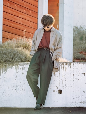 「KOMONO.（コモノ）のアイテム（サングラス）」を使った、Dr.Pesanさん（メンズ・174cm）の秋コーディネート