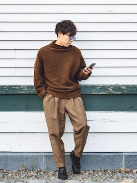 「KOMONO.（コモノ）のアイテム（サングラス）」を使った、Dr.Pesanさん（メンズ・174cm）の冬コーディネート