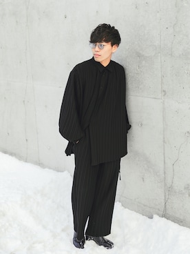 「VERYNERD（ベリーナード）のアイテム」を使った、Dr.Pesanさん（メンズ・174cm）の冬コーディネート