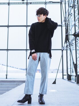 「VERYNERD（ベリーナード）のアイテム」を使った、Dr.Pesanさん（メンズ・174cm）の冬コーディネート