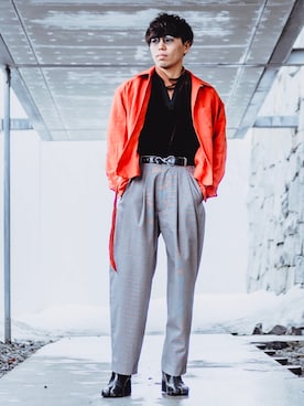 「VERYNERD（ベリーナード）のアイテム」を使った、Dr.Pesanさん（メンズ・174cm）の春コーディネート