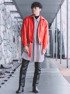 「VERYNERD（ベリーナード）のアイテム」を使った、Dr.Pesanさん（メンズ・174cm）の春コーディネート