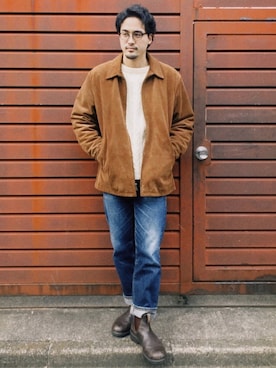 「TELLASON（テラソン）のアイテム」を使った、かとうまお | 経年変化委員会さん（メンズ・173cm）の冬コーディネート