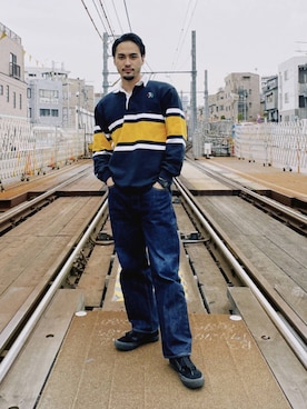 「フォローミー」｜かとうまお | 経年変化委員会さん（メンズ・173cm）の春コーディネート