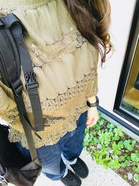 「アウトドアミックス」｜「アイテム（アナログ腕時計）」を使った、natさん（レディース・152cm）の春コーディネート