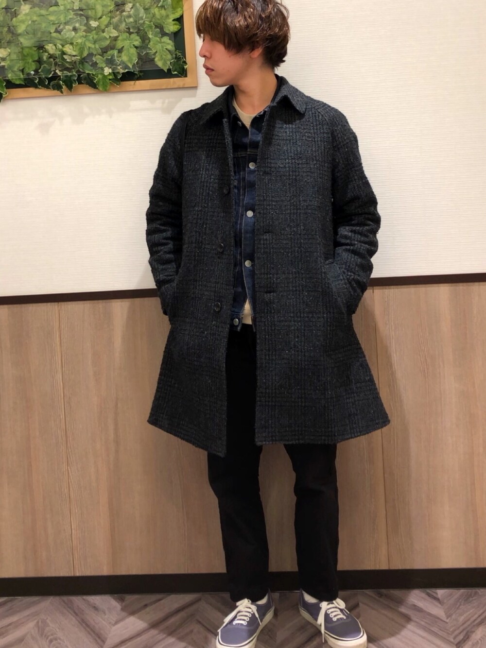 「LIFE STYLE TAILORのアイテム（ジャケット/アウター、グレー系）」を使った、つとむしさん（メンズ・170cm）の冬コーディネートの1枚目の写真