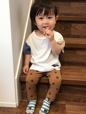 「１歳」｜リー♡さん（キッズ・80cm）の春コーディネート