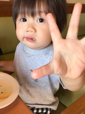 「プチバトー(PETIT BATEAU)」｜リー♡さん（キッズ・80cm）の春コーディネート
