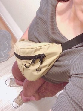 「niko and...（ニコアンド）のCLEARリネンレーヨンワイドパンツ（その他パンツ）」を使った、Rinさん（レディース・160cm）の秋コーディネート