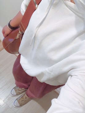 「niko and...（ニコアンド）のCLEARリネンレーヨンワイドパンツ（その他パンツ）」を使った、Rinさん（レディース・160cm）の秋コーディネート