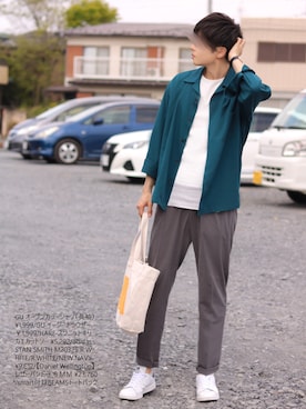 「Daniel Wellington（ダニエルウェリントン）の【Daniel Wellington】レザーバンド３６ＭＭ（アナログ腕時計）」を使った、GPさん（メンズ・163cm）の春コーディネート