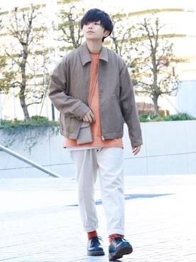 「classicalelf（クラシカルエルフ）のアイテム（チノパンツ）」を使った、GPさん（メンズ・163cm）の春コーディネート