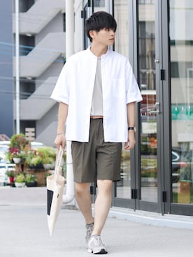 「A Day in the Life （アデイインザライフ）のアイテム」を使った、GPさん（メンズ・163cm）の夏コーディネート