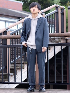 「秋のカフェオレコーデ」｜「アイテム（財布/小物）」を使った、GPさん（メンズ・163cm）の秋コーディネート