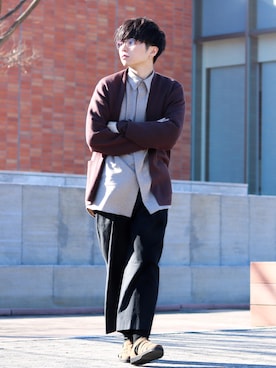 「アイテム（福袋/福箱、ブラック系）」を使った、GPさん（メンズ・163cm）の冬コーディネート